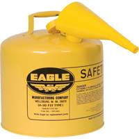Safety Can for Diesel with Funnel, Type I, Galvanized Steel, 5 US gal., Yellow, FM Approved/UL/ULC Listed Auto Electric Service Ltd.