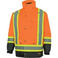 5056 Pioneer&reg; Yukon 7-in-1 Waterproof Winter Safety Parka, Polyester, Black/High Visibility Orange, X-Small Auto Electric Service Ltd.
