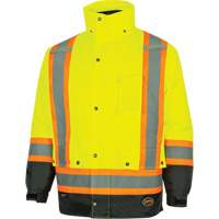 5057 Pioneer&reg; Yukon 7-in-1 Waterproof Winter Safety Parka, Polyester, Black/High Visibility Lime-Yellow, X-Small Auto Electric Service Ltd.