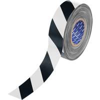 Ruban de marquage pour plancher ToughStripe Max, 2" x 100', Polyester, Noir et blanc Auto Electric Service Ltd.