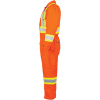 Salopette en canevas doubl&eacute;e haute visibilit&eacute;, Petit, Orange haute visibilit&eacute; Auto Electric Service Ltd.