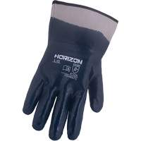 Horizon&reg; Navy Gloves with Pasted Cuffs, Medium, Nitrile Coating, Jersey/Cotton Shell Auto Electric Service Ltd.