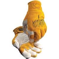 Gants de soudeur TIG/MIG de premi&egrave;re qualit&eacute; Caiman avec fermeture &agrave; boucles & crochets, Cuir de vache refendu, Taille Moyen Auto Electric Service Ltd.