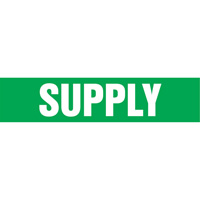 "Supply" Pipe Markers, Self-Adhesive, 4" H x 24" W, White on Green Auto Electric Service Ltd.