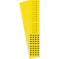 "Blank °F" Pipe Markers, Self-Adhesive, 2-1/4" H x 14" W, Black on Yellow Auto Electric Service Ltd.