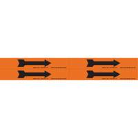 Arrow Pipe Markers, Self-Adhesive, 1-1/8" H x 7" W, Black on Orange Auto Electric Service Ltd.