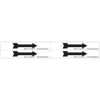 Arrow Pipe Marker, Self-Adhesive, 1-1/8" H x 7" W, Black on White Auto Electric Service Ltd.