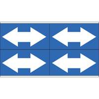 Dual Direction Arrow Pipe Markers, Self-Adhesive, 1-1/8" H x 7" W, White on Blue Auto Electric Service Ltd.