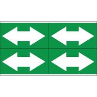 Dual Direction Arrow Pipe Markers, Self-Adhesive, 1-1/8" H x 7" W, White on Green Auto Electric Service Ltd.