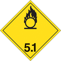 Oxidizer TDG Placard, Aluminum Auto Electric Service Ltd.