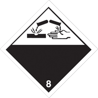 Corrosive Materials TDG Placard, Plastic Auto Electric Service Ltd.