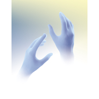 Gants jetables Qualatrile, Grand, Nitrile, 5 mils, Poudr&eacute;s, Bleu Auto Electric Service Ltd.