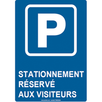 Reserved Parking Sign, 14" x 10", Aluminum, French with Pictogram Auto Electric Service Ltd.