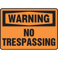 "No Trespassing" Sign, 7" x 10", Vinyl, English Auto Electric Service Ltd.