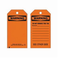 Self-Laminating Safety Tags, Polyester, 3" W x 5-3/4" H, English Auto Electric Service Ltd.