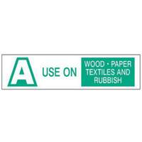 "A Use on Wood Paper Textiles and Rubbish" Labels, 6" L x 1-1/2" W, Green on White Auto Electric Service Ltd.