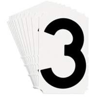Quick-Align&reg; Individual Gothic Number and Letter Labels, 3, 4" H, Black Auto Electric Service Ltd.