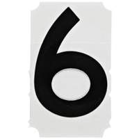 Quick-Align&reg; Individual Gothic Number and Letter Labels, 6, 4" H, Black Auto Electric Service Ltd.