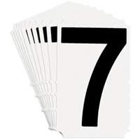 Quick-Align&reg; Individual Gothic Number & Letter Labels, 7, 4" H, Black on White Auto Electric Service Ltd.
