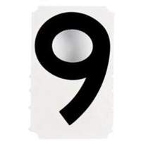 Quick-Align&reg; Individual Gothic Number and Letter Labels, 9, 4" H, Black Auto Electric Service Ltd.