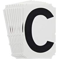 Quick-Align&reg; Individual Gothic Number and Letter Labels, C, 4" H, Black Auto Electric Service Ltd.