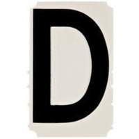 Quick-Align&reg; Individual Gothic Number and Letter Labels, D, 4" H, Black Auto Electric Service Ltd.