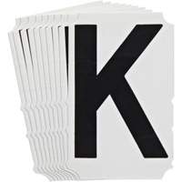 Quick-Align&reg;Individual Gothic Number and Letter Labels, K, 4" H, Black Auto Electric Service Ltd.