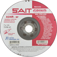 A24R Long Life Grinding Wheel, 7" x 1/4", 7/8" Arbor, Aluminum Oxide, Type 27 Auto Electric Service Ltd.