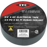 IET-3460 Ruban isolant, Ruban &eacute;lectrique, Rubans isolant, 19 mm (3/4") x 18,28 m (60'), Noir Auto Electric Service Ltd.
