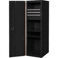 RX Series Side Cabinet, 3 Drawers, 19" W x 25" D x 61" H, Black Auto Electric Service Ltd.