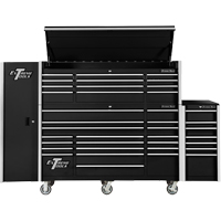 RX Series Side Cabinet, 3 Drawers, 19" W x 25" D x 61" H, Black Auto Electric Service Ltd.