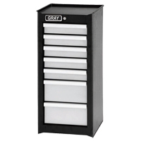 Side Rider Cabinet, 7 Drawers, 14-3/4" W x 18" D x 33.34" H, Black Auto Electric Service Ltd.