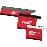 Multi-Size Zipper Pouches - Set of 3, Canvas, 3 Pockets, Black/Red Auto Electric Service Ltd.
