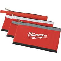 Coloured Zippered Pouches - Set of 3, Canvas, 3 Pockets, Black/Red Auto Electric Service Ltd.