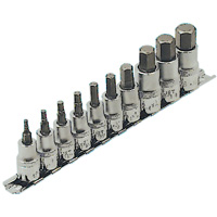 HSW3812-10 SAE Bit Socket Set, Hex, 1/2"/3/8" Drive, 10 Pcs Auto Electric Service Ltd.