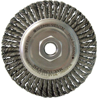 Brosses m&eacute;talliques &agrave; touret, Dia. 5-7/8", Fils 0,02", Arbre 5/8"-11, Acier Auto Electric Service Ltd.