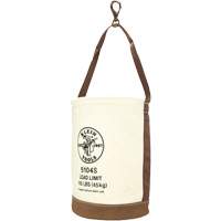 Leather-Bottom Bucket, 17" H, Canvas, White Auto Electric Service Ltd.