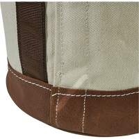 Leather-Bottom Bucket, 17" H, Canvas, White Auto Electric Service Ltd.