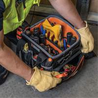 Tradesman Pro Tool Tote, Ballistic Nylon, 40 Pockets, Black/Orange Auto Electric Service Ltd.