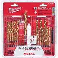 Jeu de forets m&eacute;triques Shockwave Red Helix, 25 morceaux, Titane Auto Electric Service Ltd.