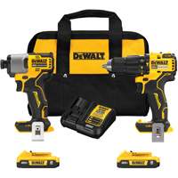 Brushless Compact Cordless 1/2" Hammer Drill & 1/4" Impact Driver Kit, Lithium-Ion, 20 V Auto Electric Service Ltd.