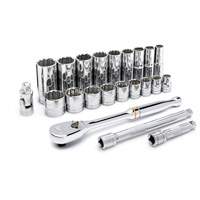 12 Point SAE Mechanics Tool Set, 22 Pcs, 3/8" Drive Size, Deep Auto Electric Service Ltd.