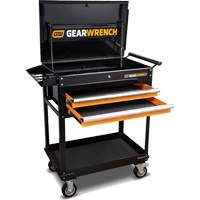 Utility Cart, 2 Drawers, 32-1/2" W x 42" H, Black/Orange Auto Electric Service Ltd.