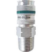 QUIKSILVER Ultraflo 7.8 mm Quick Coupler, Zinc-Plated Steel, 1/2", Male NPT, 362 PSI Auto Electric Service Ltd.