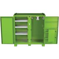 Armoire de rangement d'&eacute;PI sur place, Acier, Vert lime haute visibilit&eacute; Auto Electric Service Ltd.