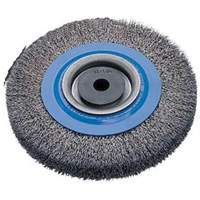Crimped Wire Bench Wheel Brush, 6" Dia., 0.0118" Fill, 1/2" - 1-1/4" Arbor Auto Electric Service Ltd.