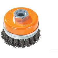 Knot-Twisted Wire Cup Brush with Ring, 4" Dia. x 5/8"-11 Arbor Auto Electric Service Ltd.