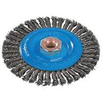 Stringer Bead Knotted Wire Brush, 4" Dia., 0.02" Fill, 5/8"-11 Arbor, Aluminum/Stainless Steel Auto Electric Service Ltd.
