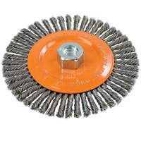 Stringer Bead Knotted Wire Brush, 6" Dia., 0.02" Fill, 5/8"-11 Arbor, Steel Auto Electric Service Ltd.