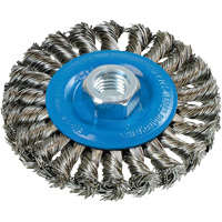 Wide Knotted Wire Wheel Brush, 5/8"-11 Arbor, Steel Auto Electric Service Ltd.